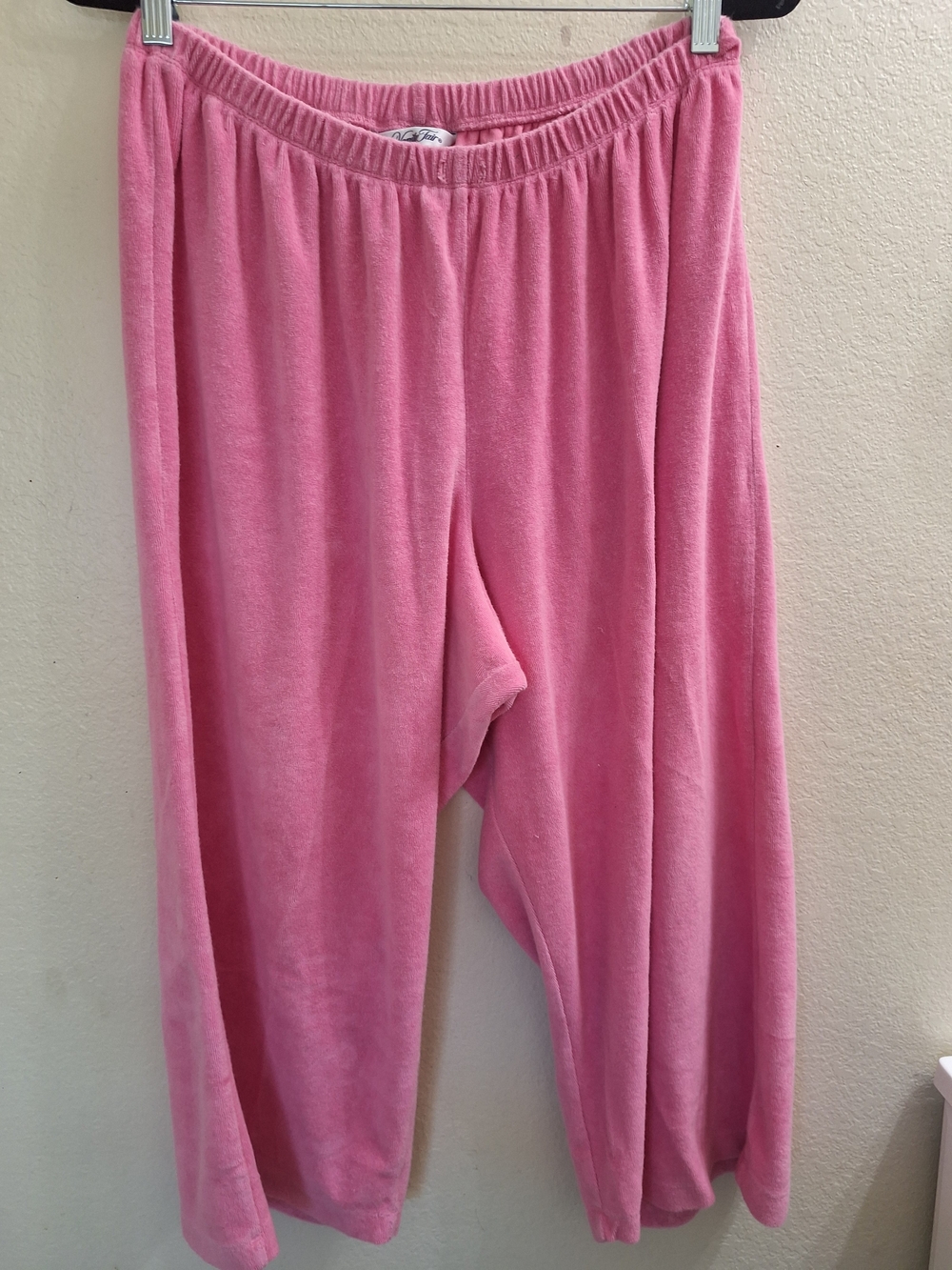 VTG Vanity Fair Terry Cloth Beach/ Pool Pants Wide Leg Pajamas Crop Y2K Retro XL
